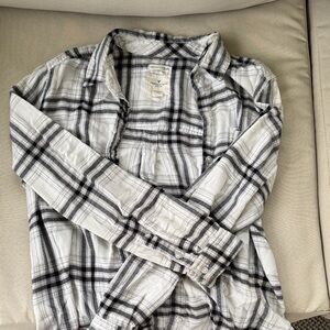 Plaid Shirt - Black and White